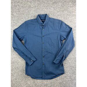 Tarocash Button Down Shirt Men's XS Blue Long Sleeve Casual 100% Cotton